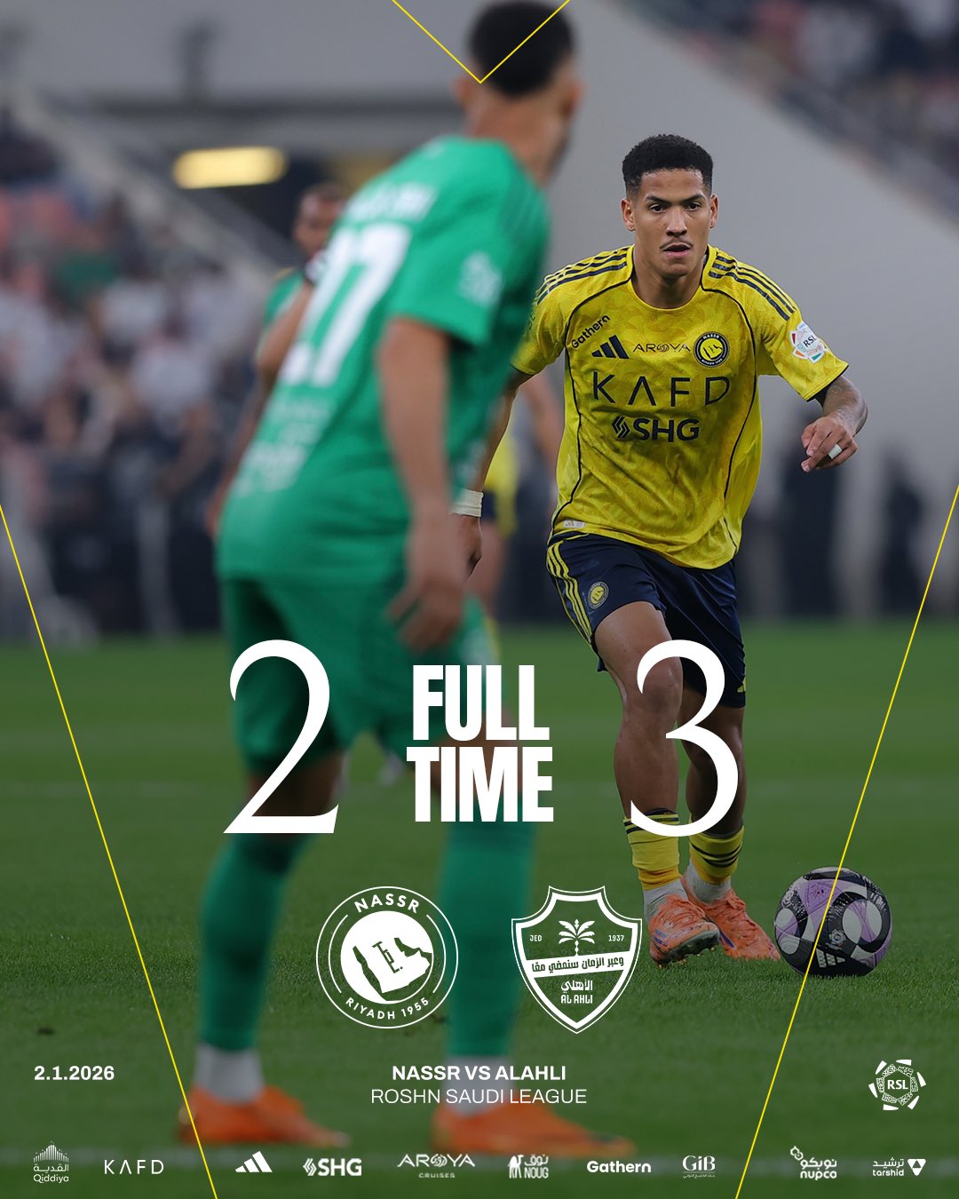 Al Nassr Show Character in 2:3 Clash Against Al Ahli