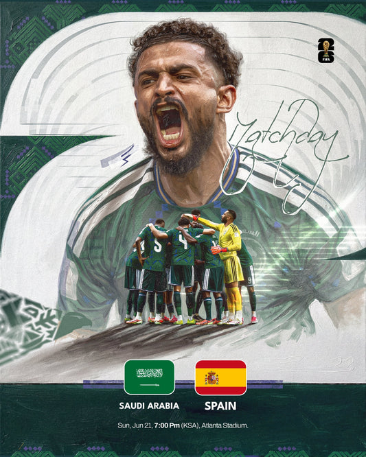 Represent the flag with pride 🇸🇦 All the best, Green Falcons 💚