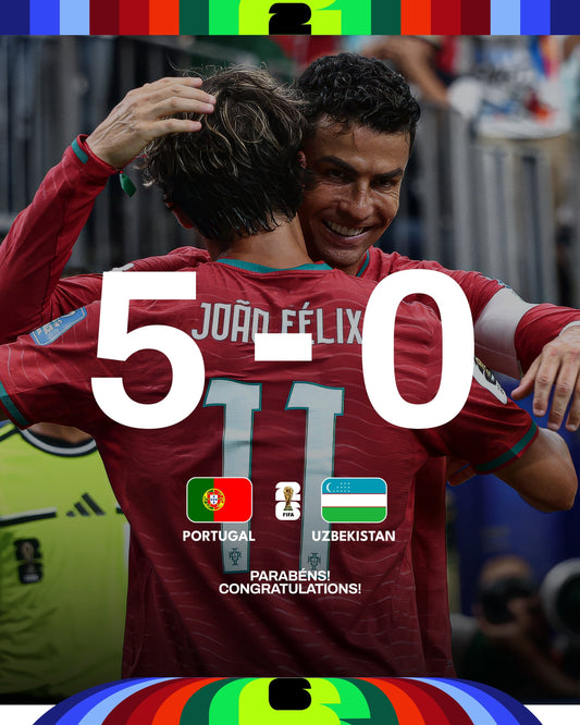 Congratulations to our stars Cristiano Ronaldo and João Félix on Portugal’s emphatic victory 👏🇵🇹